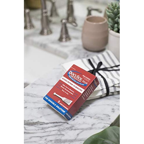 Docusol Plus Docusate Sodium with Benzocaine Mini Enema, Clear, 5 ml, 5 Count