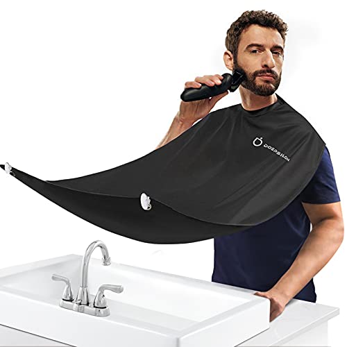 Beard Bib Apron, Beard Hair Clippings Catcher for Shaving and Trimming, Groom...