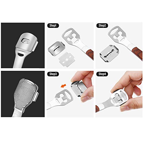Foot Scraper Pedicure Supplies for Dead Skin Heel File Like Grater Calusses R...