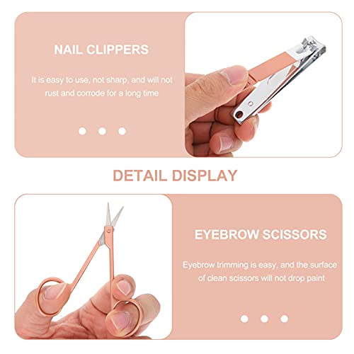 DOITOOL 1 Set/ 21pcs Nail Manicure Tool Set Stainless Steel Nail Files Cuticl...