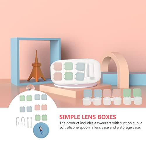 DOITOOL 2 Set Contact Lens Travel Kit Case Box Compact Soak Storage Kit with ...