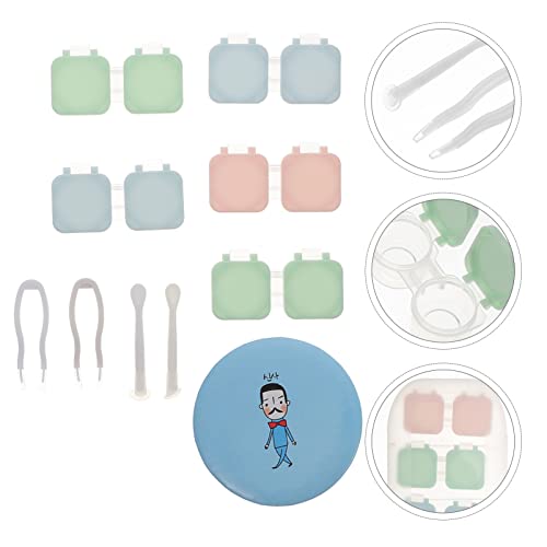 DOITOOL 2 Set Contact Lens Travel Kit Case Box Compact Soak Storage Kit with ...