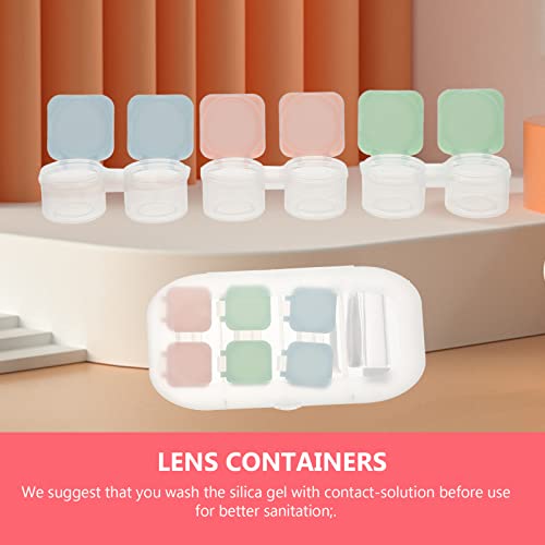 DOITOOL 2 Set Contact Lens Travel Kit Case Box Compact Soak Storage Kit with ...
