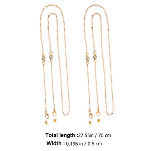 DOITOOL 2Pcs Gold Fashion Glasses Chains for Women Sunglasses Chains for Wome...