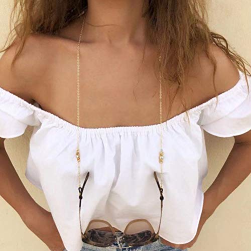 DOITOOL 2Pcs Gold Fashion Glasses Chains for Women Sunglasses Chains for Wome...