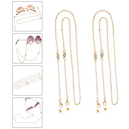 DOITOOL 2Pcs Gold Fashion Glasses Chains for Women Sunglasses Chains for Wome...