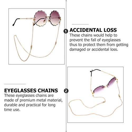 DOITOOL 2Pcs Gold Fashion Glasses Chains for Women Sunglasses Chains for Wome...