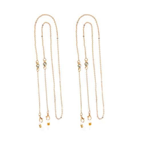 DOITOOL 2Pcs Gold Fashion Glasses Chains for Women Sunglasses Chains for Wome...