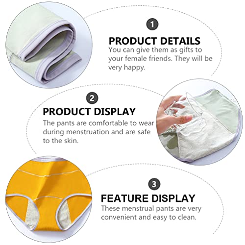 DOITOOL 4 Pairs Menstrual Briefs, Menstruation Underpants, Menstrual Pants, M...