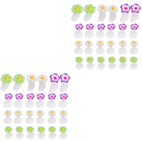 DOITOOL 48 Pcs Soft Nails Toe Separators Silicone Foot Finger Divider Toes Di...