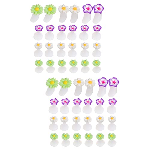 DOITOOL 48 Pcs Soft Nails Toe Separators Silicone Foot Finger Divider Toes Di...