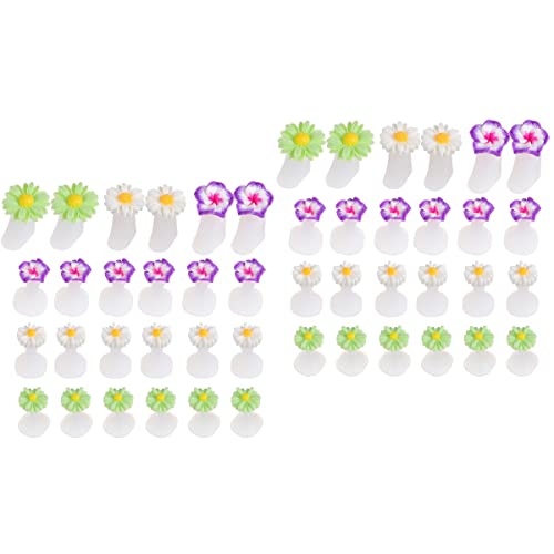 DOITOOL 48 Pcs Soft Nails Toe Separators Silicone Foot Finger Divider Toes Di...