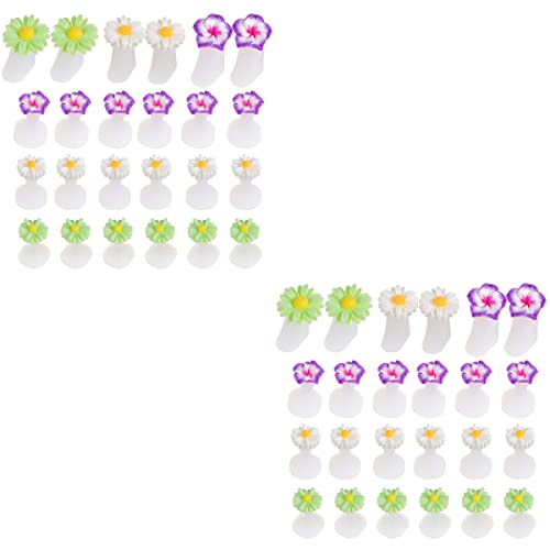 DOITOOL 48 Pcs Soft Nails Toe Separators Silicone Foot Finger Divider Toes Di...