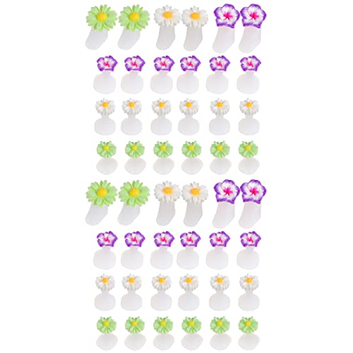 DOITOOL 48 Pcs Soft Nails Toe Separators Silicone Foot Finger Divider Toes Di...