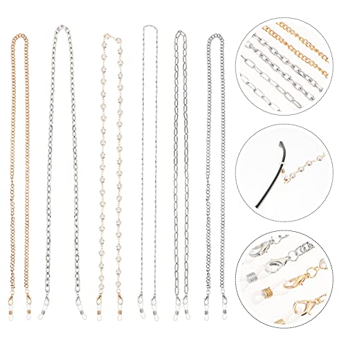 DOITOOL 6Pcs Face Glasses Chain Holder Elegant Eyewear Retainer Cord Reading ...