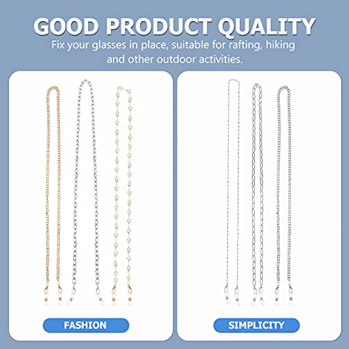 DOITOOL 6Pcs Face Glasses Chain Holder Elegant Eyewear Retainer Cord Reading ...