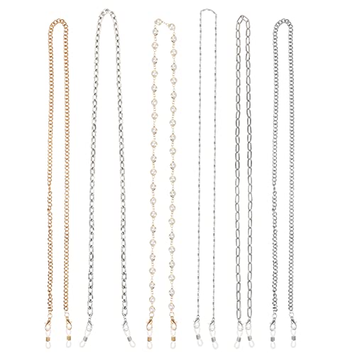 DOITOOL 6Pcs Face Glasses Chain Holder Elegant Eyewear Retainer Cord Reading ...