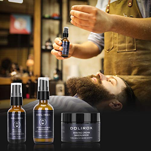 Shaving Kit for Men,Includes Safety Razor, Sandalwood Shaving Cream, Pre Shav...