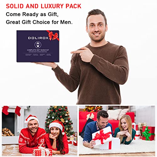 Shaving Kit for Men,Includes Safety Razor, Sandalwood Shaving Cream, Pre Shav...