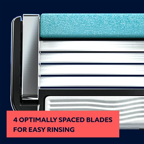 Dollar Shave Club 4-Blade Razor Starter Set, 1 Handle, 4x4-blade Cartridges, ...