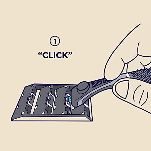 Dollar Shave Club 4-Blade Razor Starter Set, 1 Handle, 4x4-blade Cartridges, ...