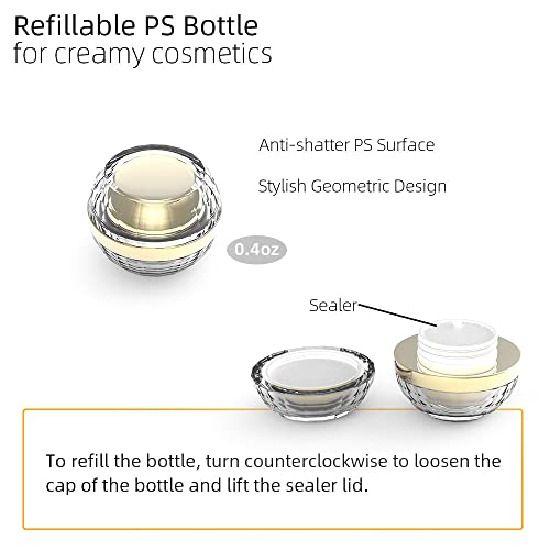 Dolovemk Luxury Metallic Travel Refillable Makeup Empty Bottles Set, Perfume ...