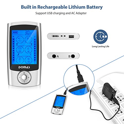 TENS Unit Muscle Stimulator Electric Shock Therapy for Muscles Dual Channel T...