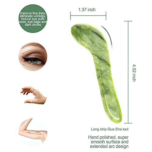 DoneLian Gua Sha,Gua sha Facial Tools, Jade Stone gua sha for Face Body,Massa...