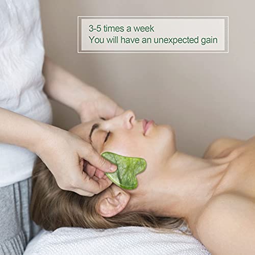 DoneLian Gua Sha,Gua sha Facial Tools, Jade Stone gua sha for Face Body,Massa...