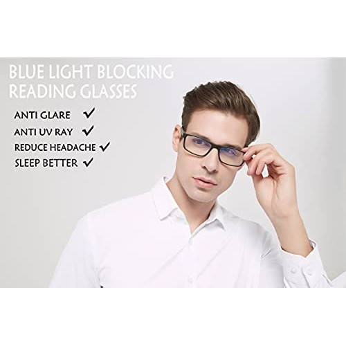 Blue Light Blocking Reading Glasses 4 Pack Computer Readers for Women Men,Ant...