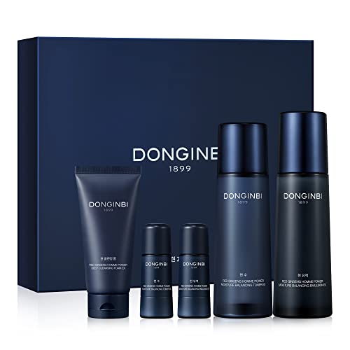 Donginbi Korean Skin Care Set for Men - Red Ginseng Facial Skincare Routine K...
