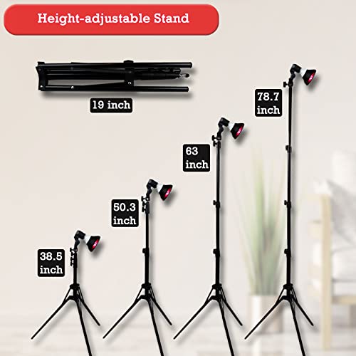 Infrared Red Light Therapy Lamp for Face Body Device with Stand, 38"-79" Heig...