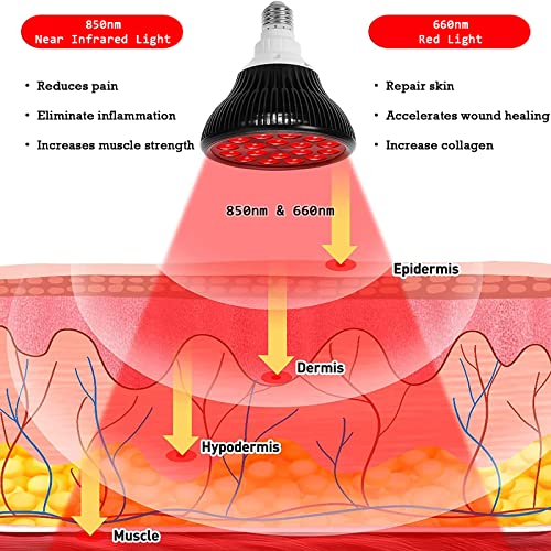 Infrared Red Light Therapy Lamp for Face Body Device with Stand, 38"-79" Heig...