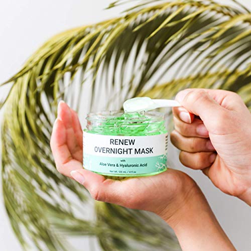 Renew Overnight Sleeping Facial Mask by Doppeltree with Aloe Vera & Hyaluroni...