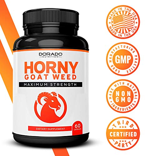 Horny Goat Weed for Men and Women - [1590mg Maximum Strength] - Maca Root, Gi...