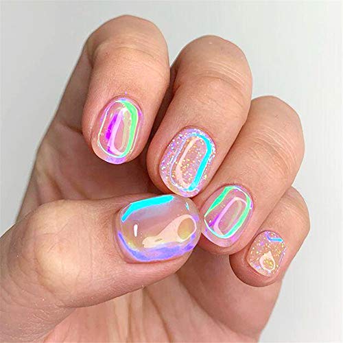Dornail Aurora Nail Foil Stickers Broken Glass Paper Nail Decals Nail Wraps f...