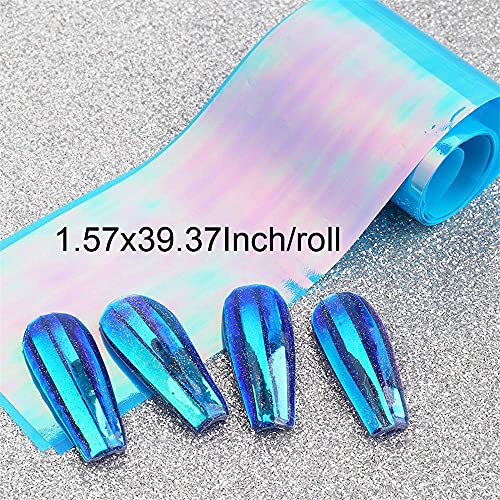 Dornail Aurora Nail Foil Stickers Broken Glass Paper Nail Decals Nail Wraps f...