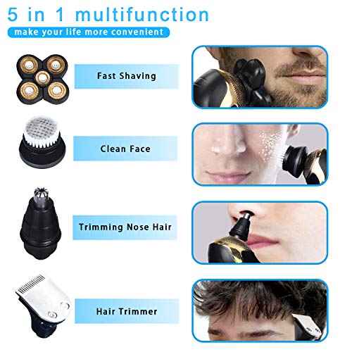 DOTSOG Electric Shaver Razor for Men,Waterproof 4D Floating Head Shaving Bald...