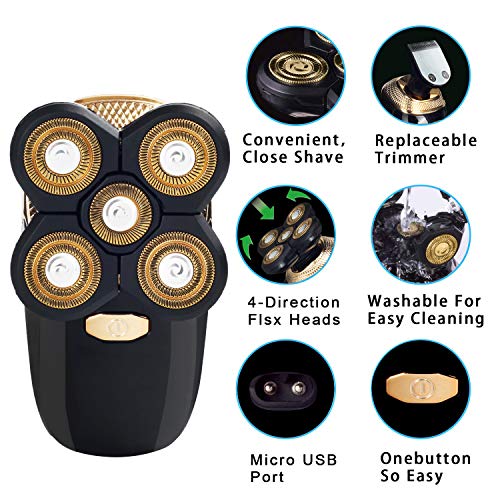 DOTSOG Electric Shaver Razor for Men,Waterproof 4D Floating Head Shaving Bald...