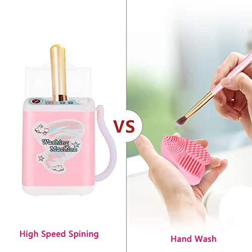 DOTSOG Mini Electric Makeup Brush Cleaner Makeup Sponge Washing Machine Dollh...