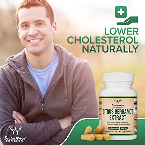 Citrus Bergamot Capsules 1,000 mg per Serving (Patented Bergamonte Vegan Chol...