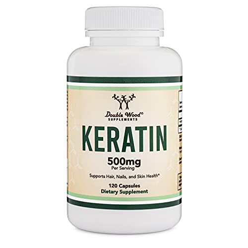 Keratin Hair Growth Vitamin (500mg per Serving, 120 Pills) Keratin Hair Treat...