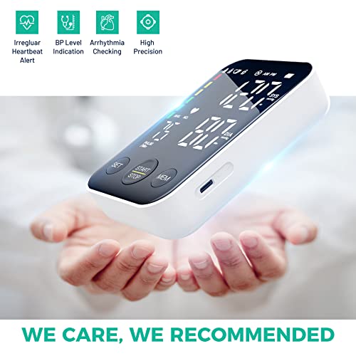 DOUHAO Blood Pressure Monitor Automatic Upper Arm BP Cuff Machine with LED Ba...