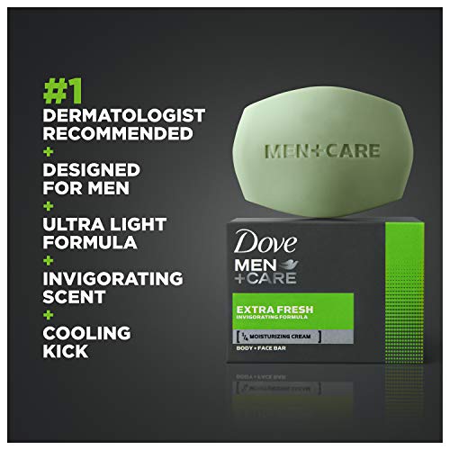 Dove Men+Care 3 in 1 Bar Cleanser for Body, Face, and Shaving Extra Fresh Bod...