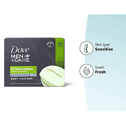 Dove Men+Care Bar 3 in 1 Cleanser for Body, Face, and Shaving to Clean and Hy...