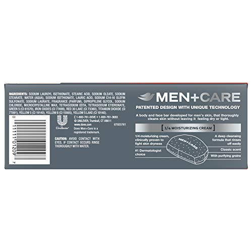 Dove Men+Care Body Soap and Face Bar More Moisturizing Than Bar Soap Deep Cle...