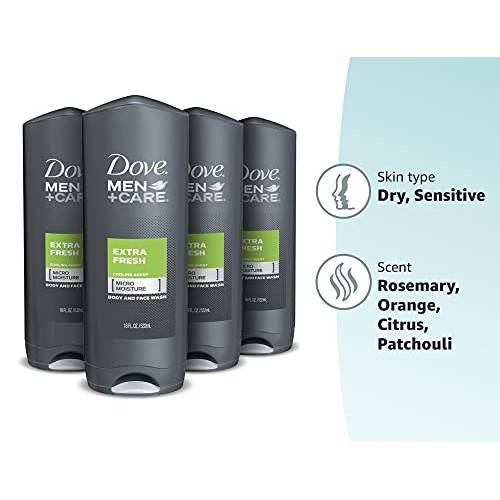 Dove Men+Care Body Wash for Men's Skin Care Extra Fresh Effectively Washes Aw...