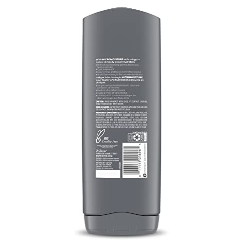 Dove Men+Care Mens Body Wash Dry Skin Body Wash with Micromoisture, Blue Euca...