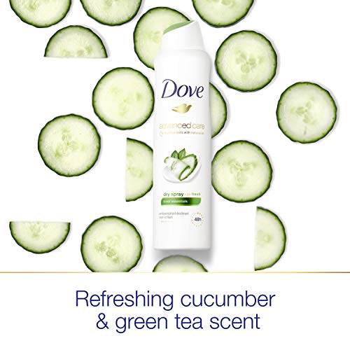 Dove Advanced Care Dry Spray Antiperspirant Deodorant for Women, Cool Essenti...