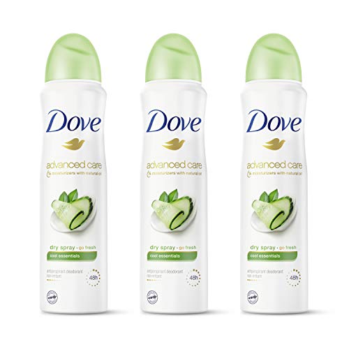 Dove Advanced Care Dry Spray Antiperspirant Deodorant for Women, Cool Essenti...